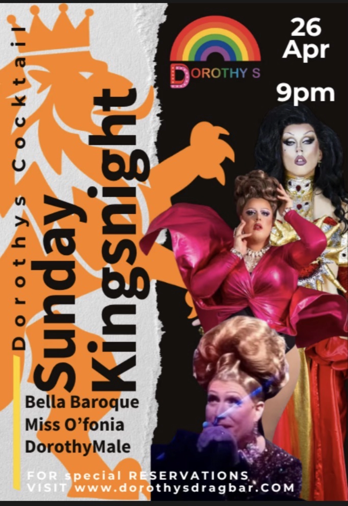 Dorothy’s Dragqueen kings night show